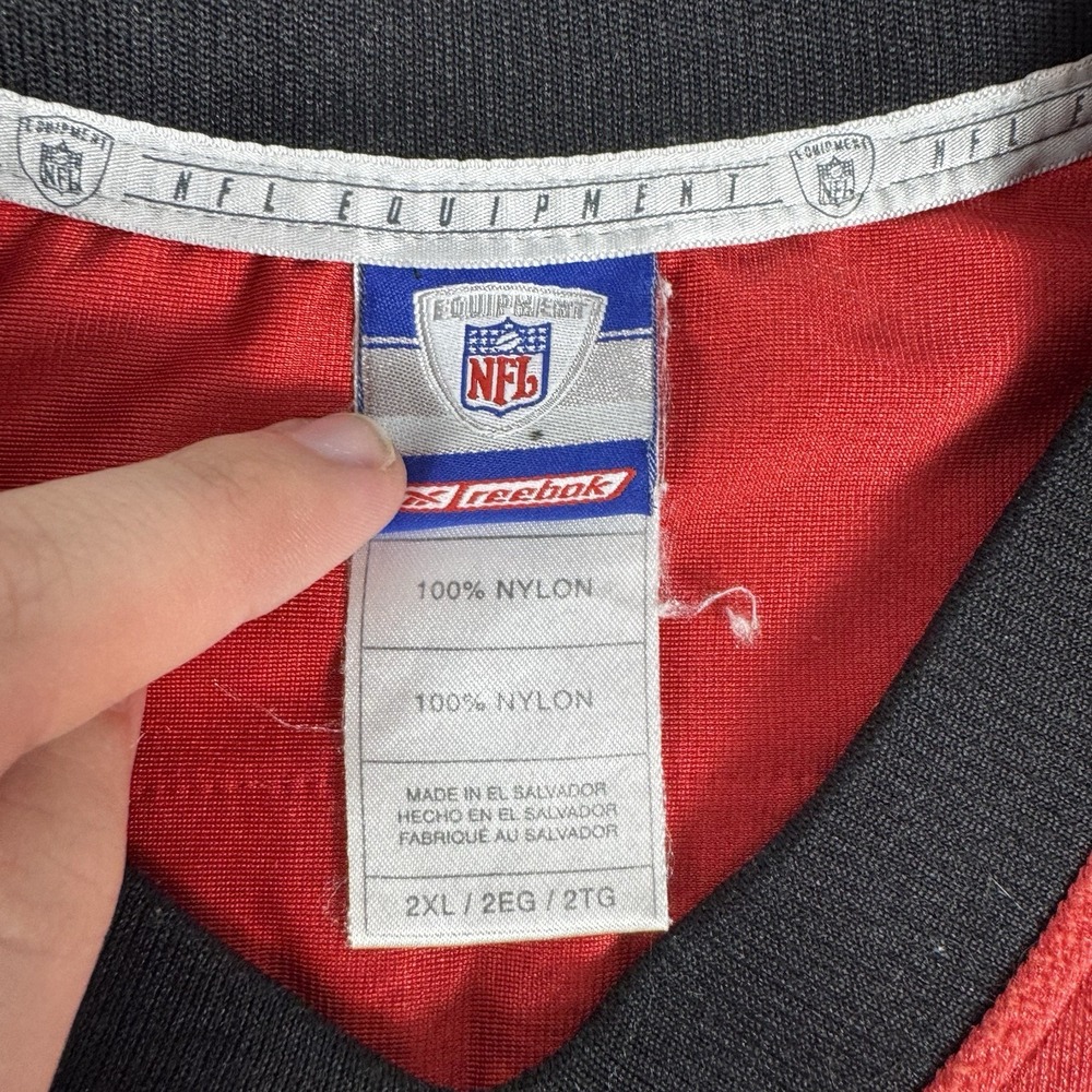 Vintage NFL Michael Clayton 80 Tampa Bay Buccaneers Reebok Jersey Red Logo 2XL - Picture 4 of 6